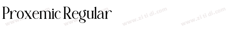 Proxemic Regular字体转换